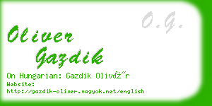 oliver gazdik business card